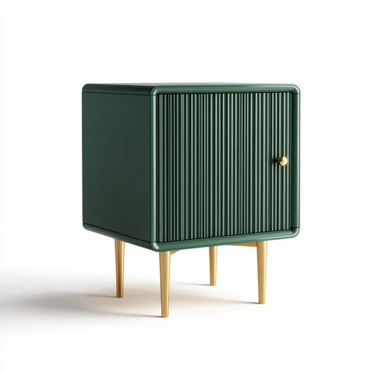 Zielona szafka nocna z płyty MDF 45 x 35 x 60 cm, 1-drzwiowa